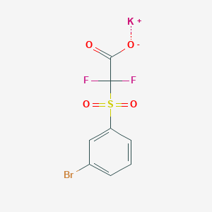 molecular formula C8H4BrF2KO4S B2882793 Potassium;2-(3-bromophenyl)sulfonyl-2,2-difluoroacetate CAS No. 2287298-71-7