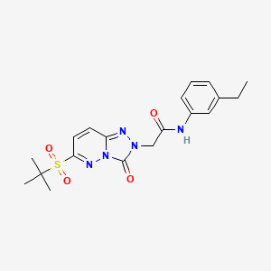 molecular formula C19H23N5O4S B2882824 N-(3-ethylphenyl)-2-[6-(2-methylpropane-2-sulfonyl)-3-oxo-2H,3H-[1,2,4]triazolo[4,3-b]pyridazin-2-yl]acetamide CAS No. 1189425-17-9