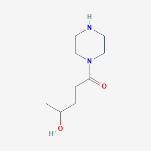 molecular formula C9H18N2O2 B2882827 4-Hydroxy-1-(piperazin-1-yl)pentan-1-one CAS No. 1353042-88-2