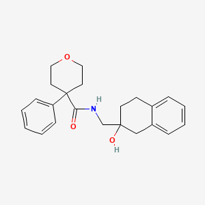 molecular formula C23H27NO3 B2882873 N-[(2-hydroxy-1,2,3,4-tetrahydronaphthalen-2-yl)methyl]-4-phenyloxane-4-carboxamide CAS No. 1421529-12-5