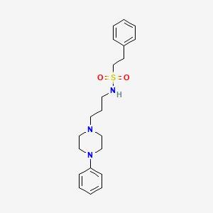 molecular formula C21H29N3O2S B2882875 2-phenyl-N-(3-(4-phenylpiperazin-1-yl)propyl)ethanesulfonamide CAS No. 1049514-43-3
