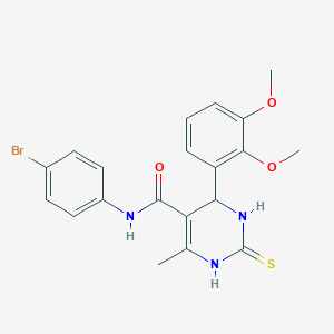 molecular formula C20H20BrN3O3S B2882943 N-(4-bromophenyl)-4-(2,3-dimethoxyphenyl)-6-methyl-2-sulfanylidene-1,2,3,4-tetrahydropyrimidine-5-carboxamide CAS No. 332860-67-0