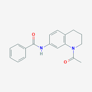 molecular formula C18H18N2O2 B2882955 N-(1-acetyl-1,2,3,4-tetrahydroquinolin-7-yl)benzamide CAS No. 898423-65-9