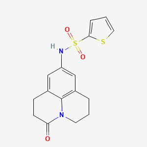 B2883077 N-(3-oxo-1,2,3,5,6,7-hexahydropyrido[3,2,1-ij]quinolin-9-yl)thiophene-2-sulfonamide CAS No. 903251-49-0