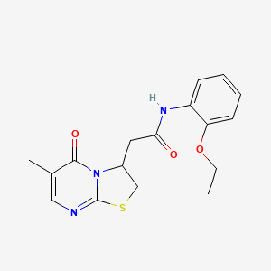 molecular formula C17H19N3O3S B2883106 N-(2-ethoxyphenyl)-2-(6-methyl-5-oxo-3,5-dihydro-2H-thiazolo[3,2-a]pyrimidin-3-yl)acetamide CAS No. 953207-15-3