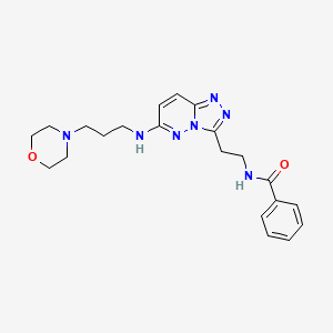 N-(2-(6-((3-morpholinopropyl)amino)-[1,2,4]triazolo[4,3-b]pyridazin-3-yl)ethyl)benzamide