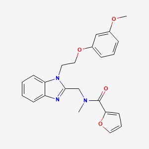molecular formula C23H23N3O4 B2883115 N-({1-[2-(3-methoxyphenoxy)ethyl]-1H-1,3-benzodiazol-2-yl}methyl)-N-methylfuran-2-carboxamide CAS No. 919976-98-0