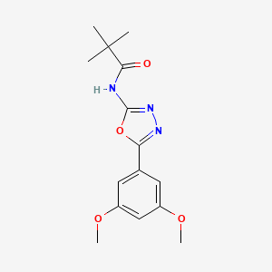 N-(5-(3,5-dimethoxyphenyl)-1,3,4-oxadiazol-2-yl)pivalamide