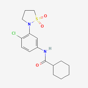N-(4-chloro-3-(1,1-dioxidoisothiazolidin-2-yl)phenyl)cyclohexanecarboxamide