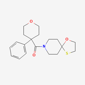 (4-phenyltetrahydro-2H-pyran-4-yl)(1-oxa-4-thia-8-azaspiro[4.5]decan-8-yl)methanone