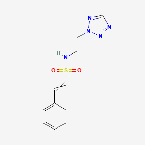 2-phenyl-N-[2-(2H-1,2,3,4-tetrazol-2-yl)ethyl]ethene-1-sulfonamide