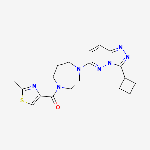 [4-(3-Cyclobutyl-[1,2,4]triazolo[4,3-b]pyridazin-6-yl)-1,4-diazepan-1-yl]-(2-methyl-1,3-thiazol-4-yl)methanone