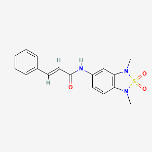 N-(1,3-dimethyl-2,2-dioxido-1,3-dihydrobenzo[c][1,2,5]thiadiazol-5-yl)cinnamamide