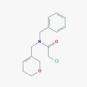 molecular formula C15H18ClNO2 B2883132 N-Benzyl-2-chloro-N-((5,6-dihydro-2H-pyran-3-yl)methyl)acetamide CAS No. 2411229-94-0