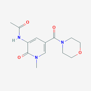 molecular formula C13H17N3O4 B2883135 N-(1-methyl-5-(morpholine-4-carbonyl)-2-oxo-1,2-dihydropyridin-3-yl)acetamide CAS No. 1203303-44-9
