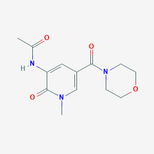 N-(1-methyl-5-(morpholine-4-carbonyl)-2-oxo-1,2-dihydropyridin-3-yl)acetamide