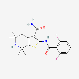 2-(2,6-Difluorobenzamido)-5,5,7,7-tetramethyl-4,5,6,7-tetrahydrothieno[2,3-c]pyridine-3-carboxamide