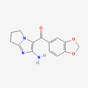 (2-amino-6,7-dihydro-5H-pyrrolo[1,2-a]imidazol-3-yl)(1,3-benzodioxol-5-yl)methanone