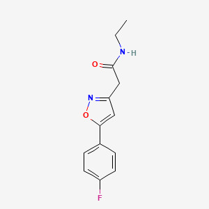 molecular formula C13H13FN2O2 B2883139 N-ethyl-2-[5-(4-fluorophenyl)-1,2-oxazol-3-yl]acetamide CAS No. 953177-09-8
