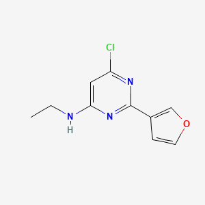 molecular formula C10H10ClN3O B2883162 6-Chloro-N-ethyl-2-(furan-3-yl)pyrimidin-4-amine CAS No. 2361643-79-8