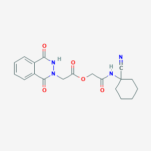 [2-[(1-cyanocyclohexyl)amino]-2-oxoethyl] 2-(1,4-dioxo-3H-phthalazin-2-yl)acetate