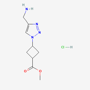 Methyl 3-[4-(aminomethyl)triazol-1-yl]cyclobutane-1-carboxylate;hydrochloride