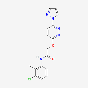 2-((6-(1H-pyrazol-1-yl)pyridazin-3-yl)oxy)-N-(3-chloro-2-methylphenyl)acetamide