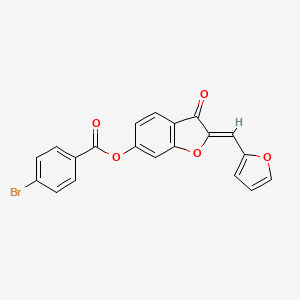 (Z)-2-(furan-2-ylmethylene)-3-oxo-2,3-dihydrobenzofuran-6-yl 4-bromobenzoate