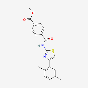 Methyl 4-[[4-(2,5-dimethylphenyl)-1,3-thiazol-2-yl]carbamoyl]benzoate