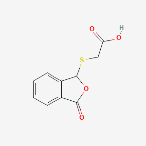 molecular formula C10H8O4S B2883196 [(3-Oxo-1,3-dihydro-2-benzofuran-1-yl)sulfanyl]acetic acid CAS No. 94073-29-7