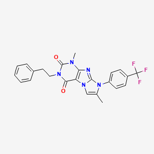 1,7-dimethyl-3-phenethyl-8-(4-(trifluoromethyl)phenyl)-1H-imidazo[2,1-f]purine-2,4(3H,8H)-dione