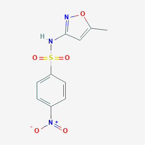 molecular formula C10H9N3O5S B028832 Benzenesulfonamide, n-(5-methyl-3-isoxazolyl)-4-nitro- CAS No. 29699-89-6