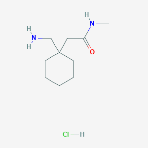 molecular formula C10H21ClN2O B2883211 2-[1-(aminomethyl)cyclohexyl]-N-methylacetamide hydrochloride CAS No. 1989659-51-9