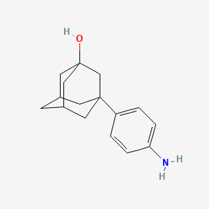 molecular formula C16H21NO B2883238 3-(4-Aminophenyl)adamantan-1-ol CAS No. 60290-89-3