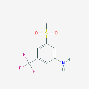 molecular formula C8H8F3NO2S B2883285 3-Methanesulfonyl-5-(trifluoromethyl)aniline CAS No. 1044271-86-4