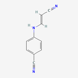 molecular formula C10H7N3 B2883294 4-{[(1E)-2-cyanoeth-1-en-1-yl]amino}benzonitrile CAS No. 338959-90-3