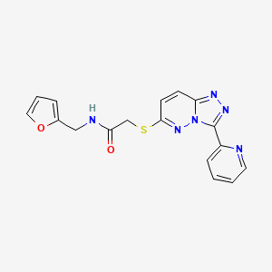 molecular formula C17H14N6O2S B2883369 N-[(furan-2-yl)methyl]-2-{[3-(pyridin-2-yl)-[1,2,4]triazolo[4,3-b]pyridazin-6-yl]sulfanyl}acetamide CAS No. 868967-81-1