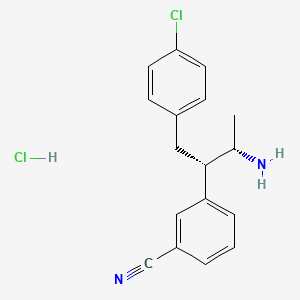 B2883370 3-((2S,3S)-3-Amino-1-(4-chlorophenyl)butan-2-yl)benzonitrile hydrochloride CAS No. 610791-48-5