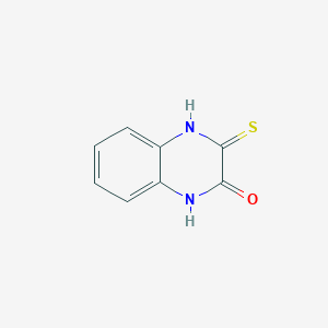 molecular formula C8H6N2OS B2883401 2(1H)-Quinoxalinone, 3,4-dihydro-3-thioxo- CAS No. 1672-27-1