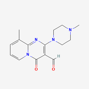molecular formula C15H18N4O2 B2883433 9-methyl-2-(4-methylpiperazin-1-yl)-4-oxo-4H-pyrido[1,2-a]pyrimidine-3-carbaldehyde CAS No. 608119-96-6