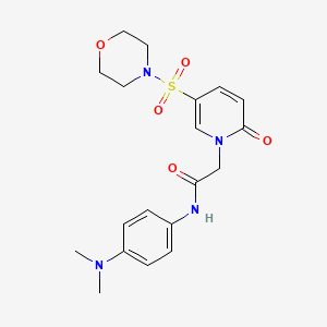 molecular formula C19H24N4O5S B2883451 N-[4-(dimethylamino)phenyl]-2-[5-(morpholine-4-sulfonyl)-2-oxo-1,2-dihydropyridin-1-yl]acetamide CAS No. 1251661-47-8