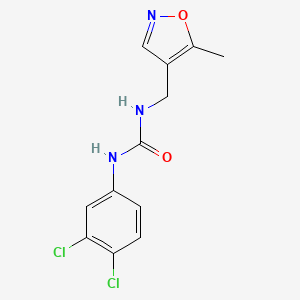 molecular formula C12H11Cl2N3O2 B2883488 1-(3,4-dichlorophenyl)-3-[(5-methyl-1,2-oxazol-4-yl)methyl]urea CAS No. 2034545-87-2