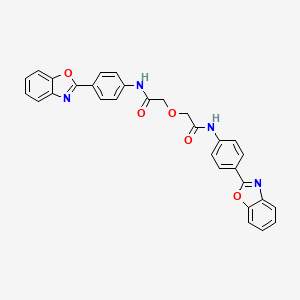 molecular formula C30H22N4O5 B2883495 N-[4-(1,3-benzoxazol-2-yl)phenyl]-2-({[4-(1,3-benzoxazol-2-yl)phenyl]carbamoyl}methoxy)acetamide CAS No. 477503-93-8