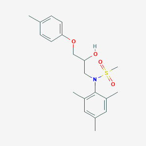 molecular formula C20H27NO4S B2883500 N-[2-hydroxy-3-(4-methylphenoxy)propyl]-N-(2,4,6-trimethylphenyl)methanesulfonamide CAS No. 1040644-08-3