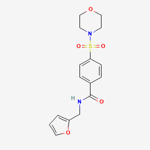 molecular formula C16H18N2O5S B2883503 N-(furan-2-ylmethyl)-4-(morpholin-4-ylsulfonyl)benzamide CAS No. 303125-49-7