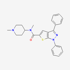N-methyl-N-(1-methylpiperidin-4-yl)-1,3-diphenyl-1H-thieno[2,3-c]pyrazole-5-carboxamide