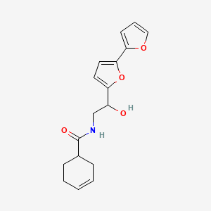 molecular formula C17H19NO4 B2883564 N-(2-{[2,2'-bifuran]-5-yl}-2-hydroxyethyl)cyclohex-3-ene-1-carboxamide CAS No. 2319852-27-0