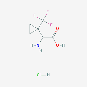 2-Amino-2-(1-(trifluoromethyl)cyclopropyl)acetic acid hcl
