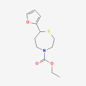 Ethyl 7-(furan-2-yl)-1,4-thiazepane-4-carboxylate
