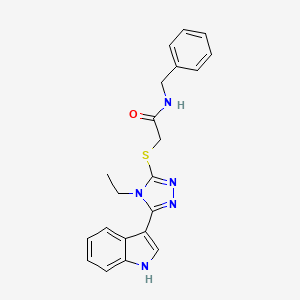 N-benzyl-2-((4-ethyl-5-(1H-indol-3-yl)-4H-1,2,4-triazol-3-yl)thio)acetamide
